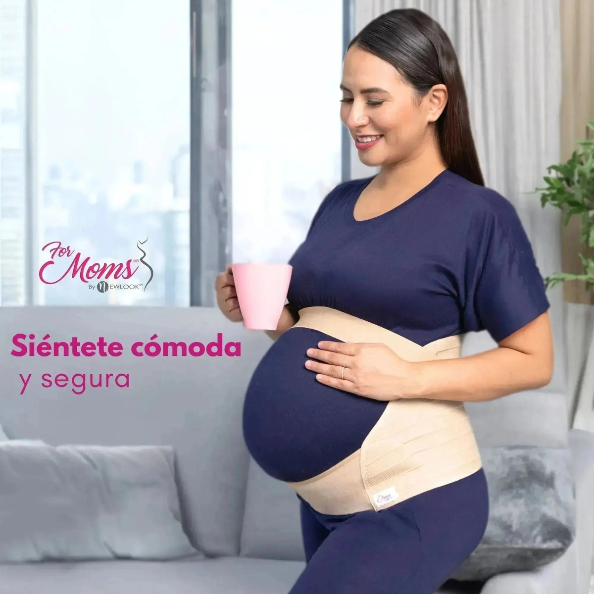 FOR MOMS - Fajas Para Embarazadas Soporte Maternal Tela Multilinea Suave. Modelo 586 - Fajasymas