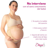 FOR MOMS - Fajas Para Embarazadas Soporte Maternal Tela Multilinea Suave. Modelo 586 - Fajasymas