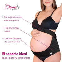 FOR MOMS - Fajas Para Embarazadas Soporte Maternal Tela Multilinea Suave. Modelo 586 - Fajasymas