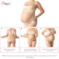 FOR MOMS - Fajas Para Embarazadas Soporte Maternal Tela Multilinea Suave. Modelo 586 - Fajasymas