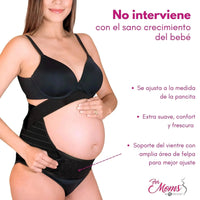 FOR MOMS - Fajas Para Embarazadas Soporte Maternal Tela Multilinea Suave. Modelo 586 - Fajasymas