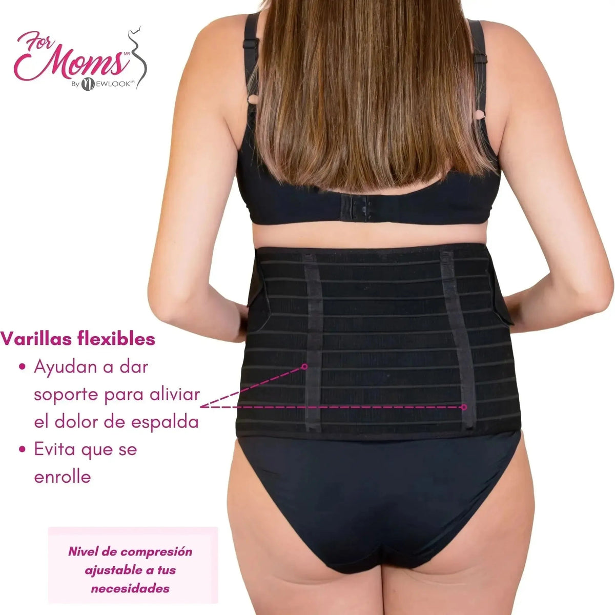FOR MOMS - Fajas Para Embarazadas Soporte Maternal Tela Multilinea Suave. Modelo 586 - Fajasymas