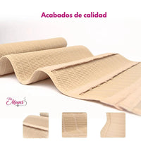 For Moms Fajas Postparto Envolvente Corta Tela Multilineal Color Nude Y Blanco - Fajasymas