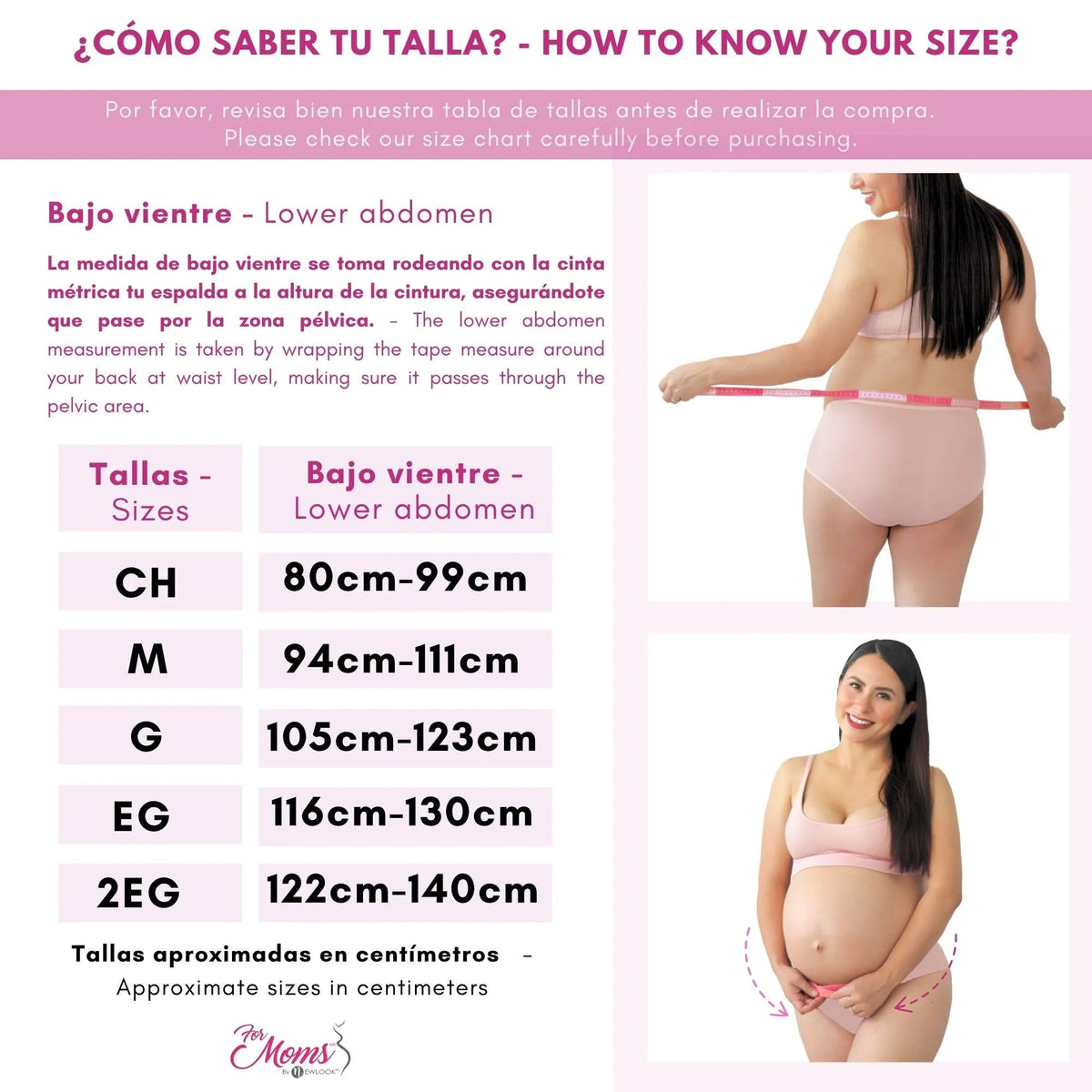 FOR MOMS - Panty Faja Maternal Ajustable Con Algodón Elástico Sobre Vientre. Modelo 583 - Fajasymas