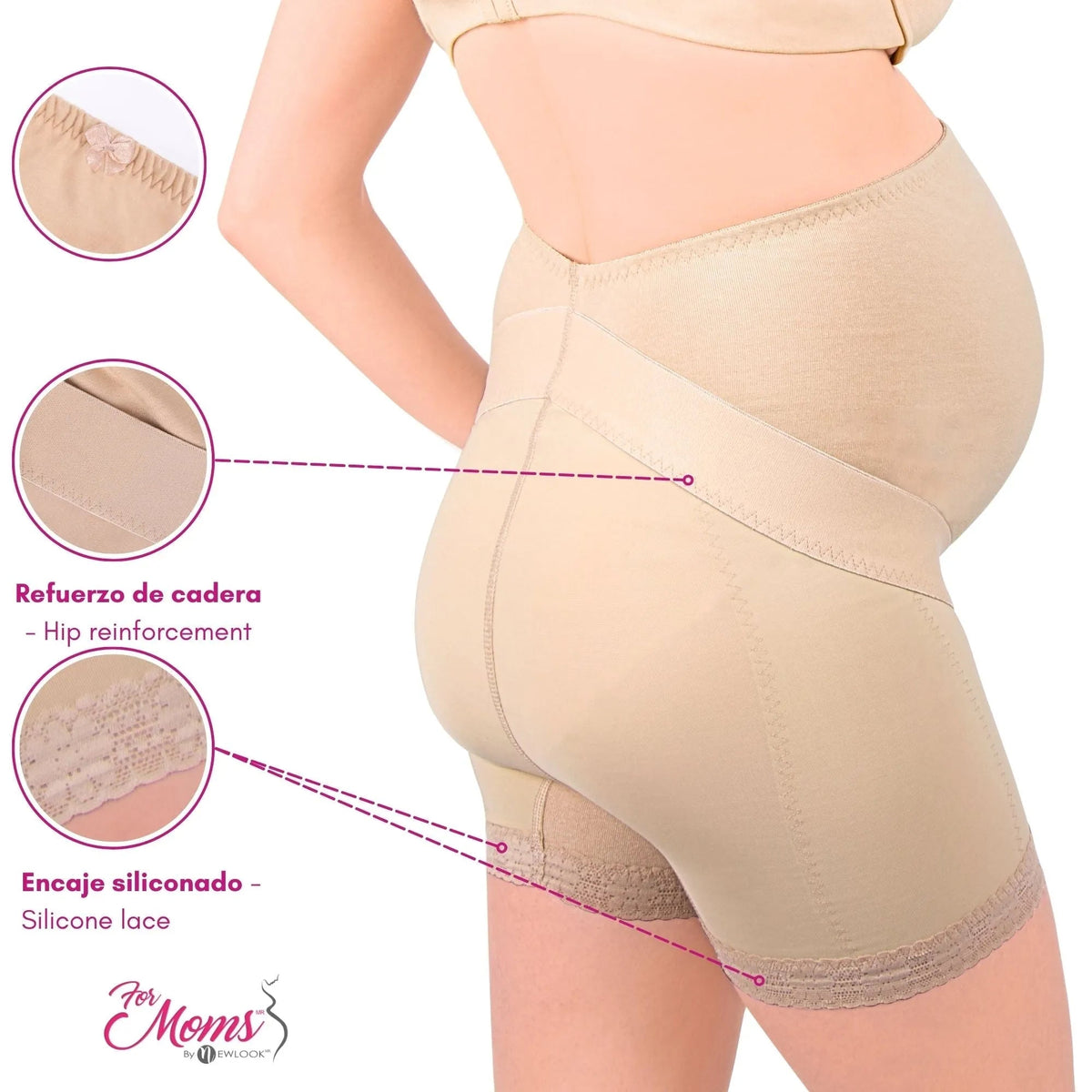 FOR MOMS - Panty Faja Maternal Ajustable Con Algodón Elástico Sobre Vientre. Modelo 583 - Fajasymas