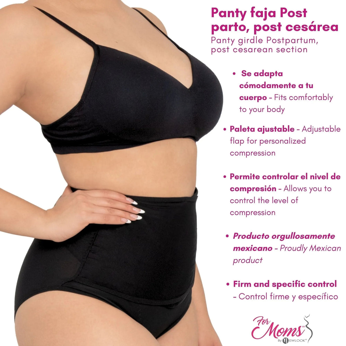 For Moms Panty Faja Postparto Corta Calzon Fajasymas