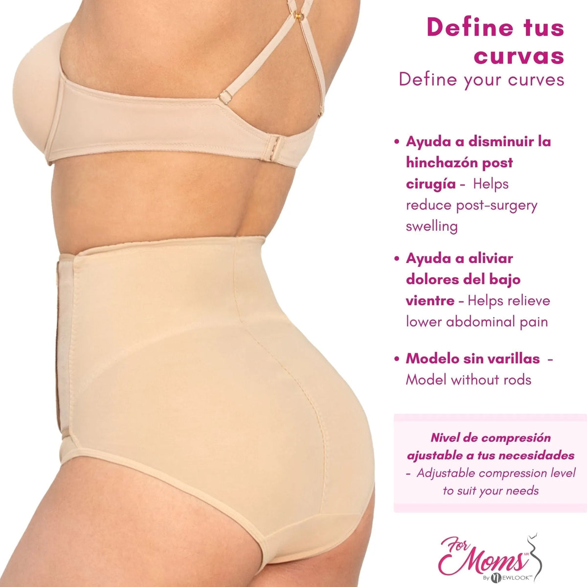 FOR MOMS - Panty Faja Postparto Corta Calzon. Modelo 575 - Fajasymas