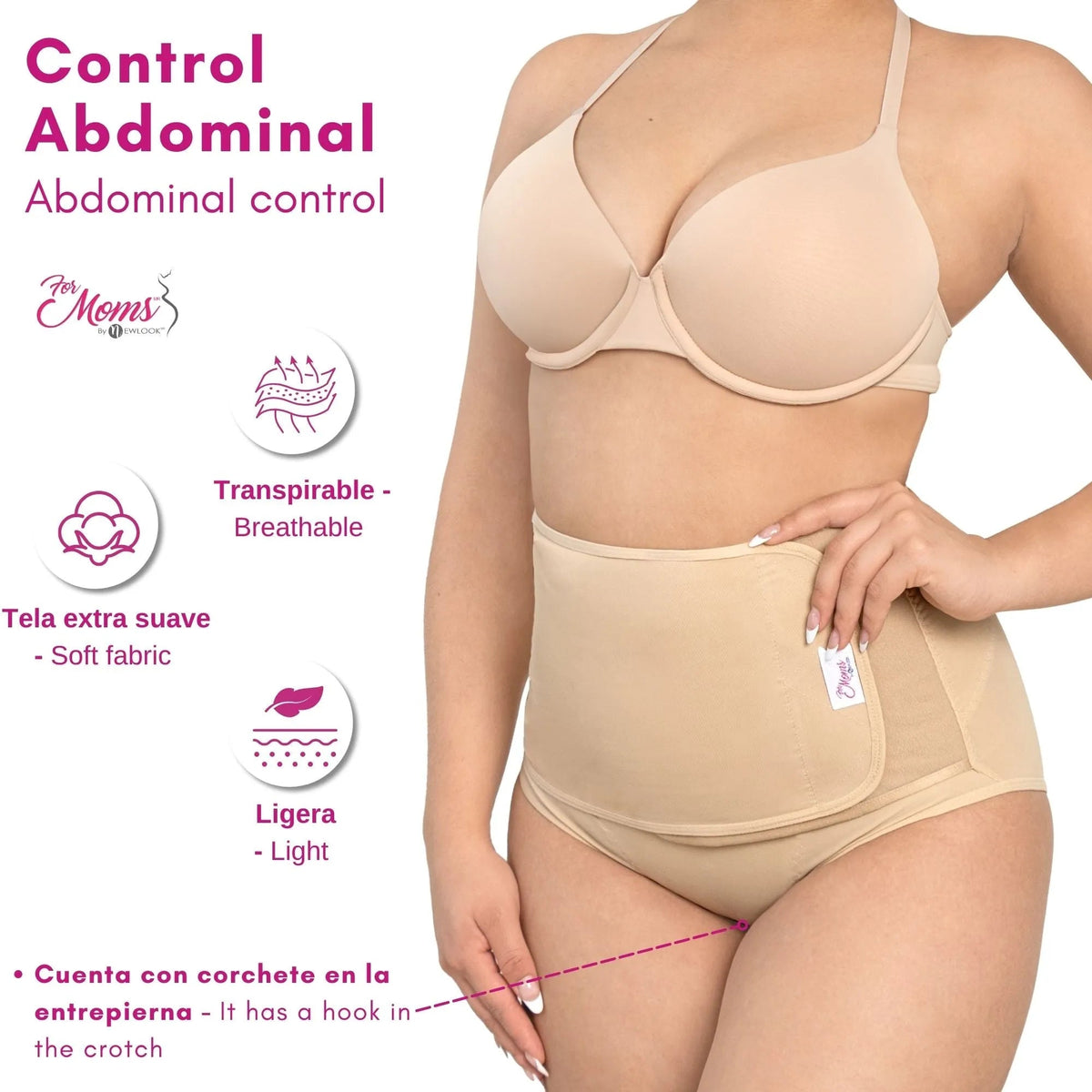 FOR MOMS - Panty Faja Postparto Corta Calzon. Modelo 575 - Fajasymas