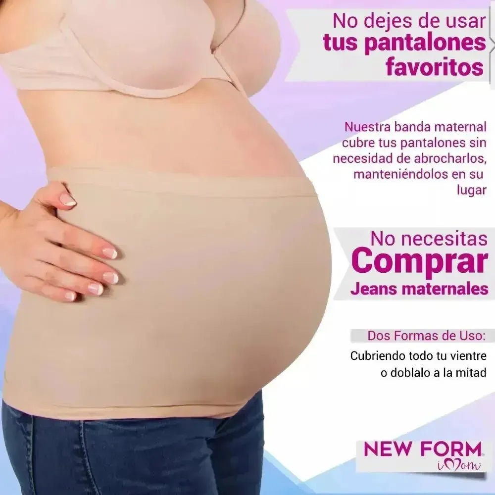 New Form Banda Maternal Soporte Al Vientre Con Tela Estirable Y Suave - Fajasymas
