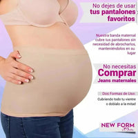 New Form Banda Maternal Soporte Al Vientre Con Tela Estirable Y Suave - Fajasymas