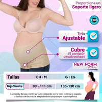 NEW FORM - Banda Maternal Soporte Al Vientre Con Tela Estirable Y Suave. Modelo 9922 - Fajasymas