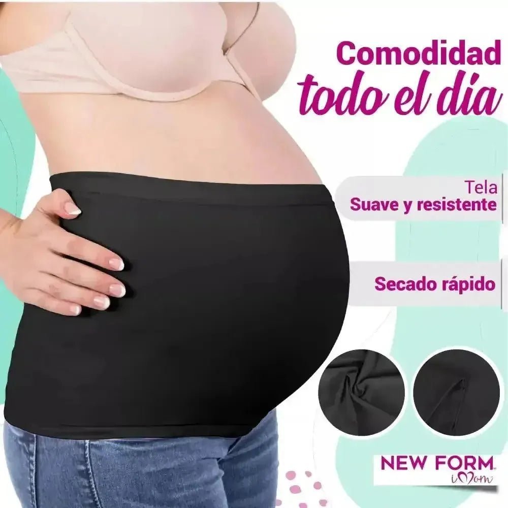 NEW FORM - Banda Maternal Soporte Al Vientre Con Tela Estirable Y Suave. Modelo 9922 - Fajasymas