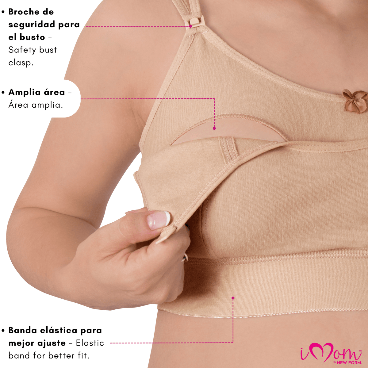 NEW FORM - Bra Maternal De Algodón Suave Con Broches Para La Lactancia. Modelo 9921 - Fajasymas