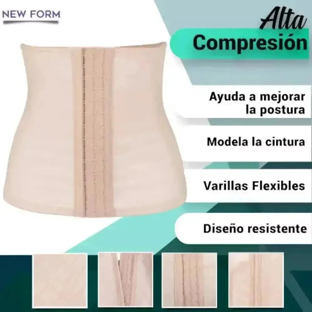 NEW FORM - Faja Cinturilla Control Refuerzo Central Con Tela Stretch. Modelo 1203 - Fajasymas