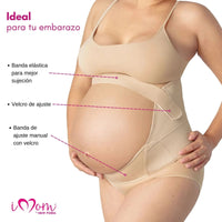 New Form Faja Para Embarazada Soporte Maternal Con Tela Ajustable Color Nude - Fajasymas