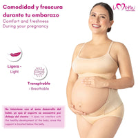 New Form Faja Para Embarazada Soporte Maternal Con Tela Ajustable Color Nude - Fajasymas