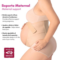 New Form Faja Para Embarazada Soporte Maternal Con Tela Ajustable Color Nude - Fajasymas