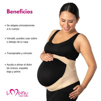 New Form Faja Para Embarazada Soporte Maternal Con Tela Ajustable Color Nude - Fajasymas