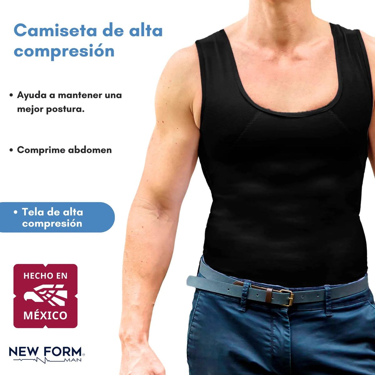 NEW FORM - Faja Para Hombre Chaleco Modelador Y Corrector De Postura. Modelo 701 - Fajasymas
