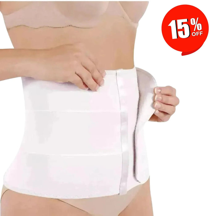 New Form Faja Postparto Envolvente Corta Con Varillas Flexibles Color Blanco - Fajasymas