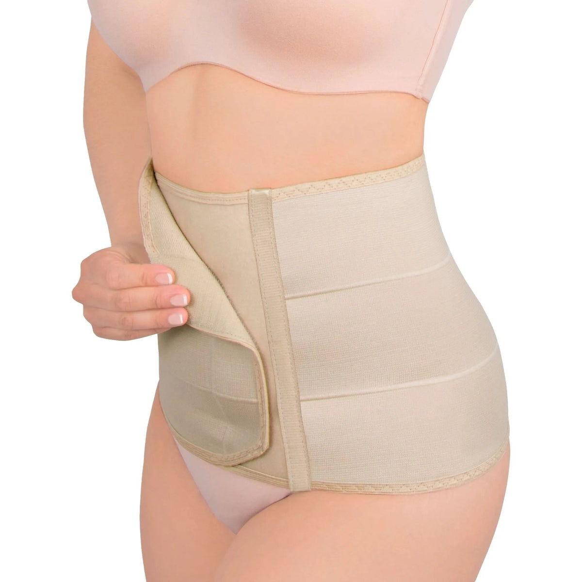New Form Faja Postparto Envolvente Corta Con Varillas Flexibles Color Nude - Fajasymas