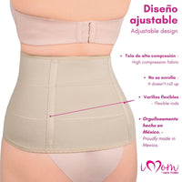 New Form Faja Postparto Envolvente Corta Con Varillas Flexibles Color Nude - Fajasymas