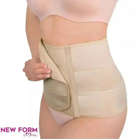 New Form Faja Postparto Envolvente Corta Con Varillas Flexibles Color Nude - Fajasymas
