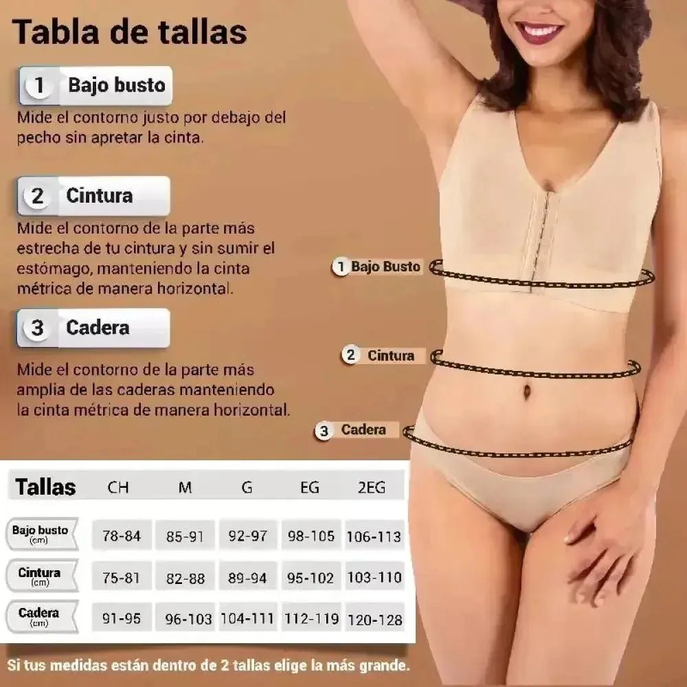 New Form Faja Postparto Envolvente Corta Con Varillas Flexibles Color Nude - Fajasymas