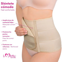 New Form Faja Postparto Envolvente Corta Con Varillas Flexibles Color Nude - Fajasymas
