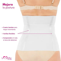 New Form Faja Postparto Y PostCirugia Envolvente Larga Abdomen Completo Color Blanco - Fajasymas
