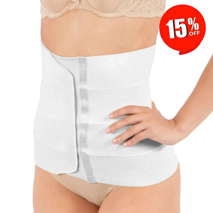 New Form Faja Postparto Y PostCirugia Envolvente Larga Abdomen Completo Color Blanco - Fajasymas