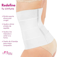 New Form Faja Postparto Y PostCirugia Envolvente Larga Abdomen Completo Color Blanco - Fajasymas