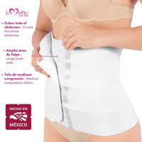 NEW FORM - Faja Postparto Y PostCirugia Envolvente Larga Abdomen Completo Color Blanco. Modelo 1023 - Fajasymas
