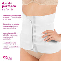NEW FORM - Faja Postparto Y PostCirugia Envolvente Larga Abdomen Completo Color Blanco. Modelo 1023 - Fajasymas