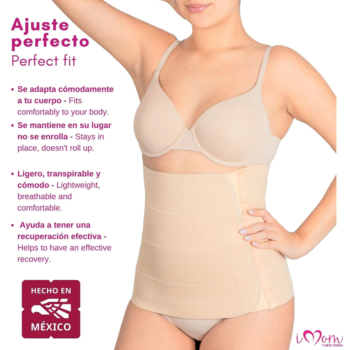 NEW FORM - Faja Postparto Y PostCirugia Envolvente Larga Abdomen Completo. Modelo 1023 - Fajasymas