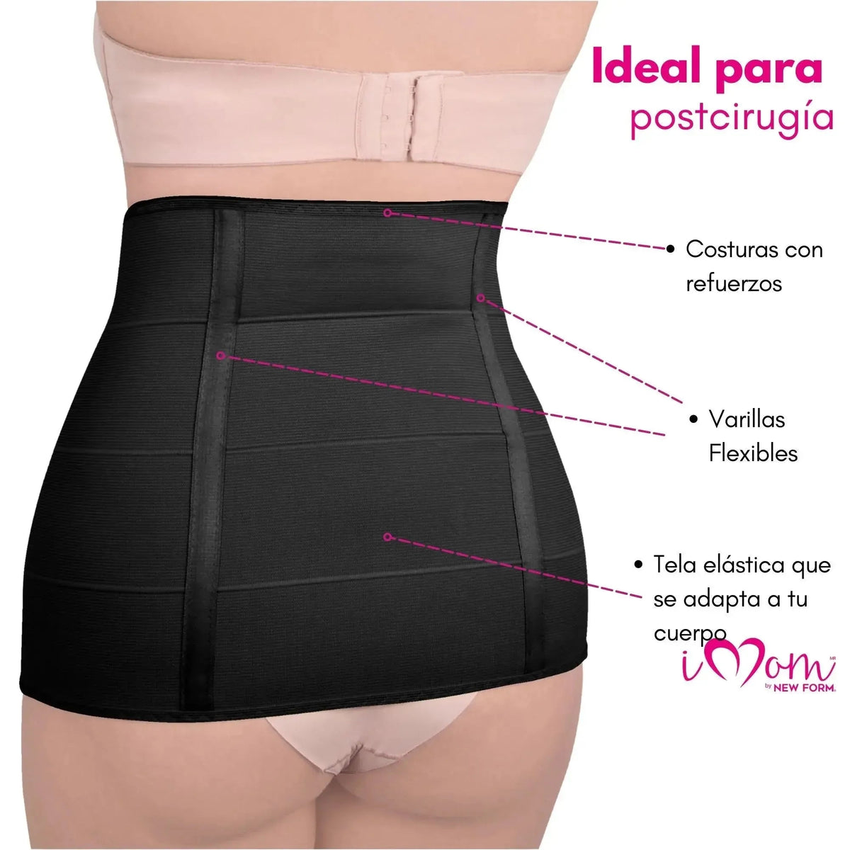 New Form – iMom - Fajas Postparto 4B Corte Alto Lipoescultura Para Mujer - Fajasymas
