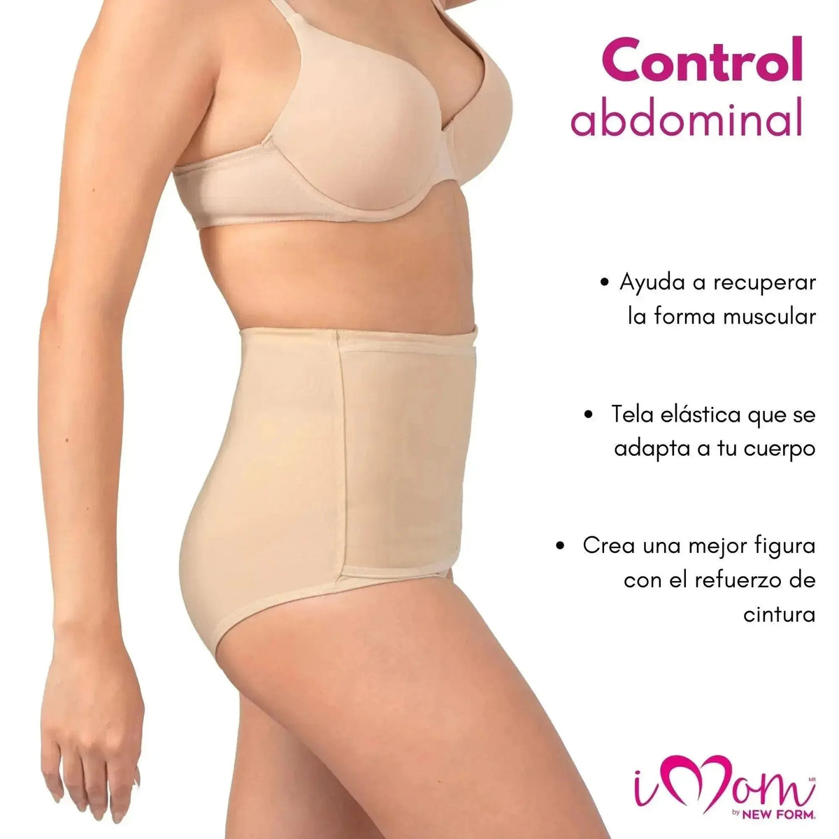 New Form - iMom – Panty Faja Postparto Cesárea Vientre Ajustable - Fajasymas