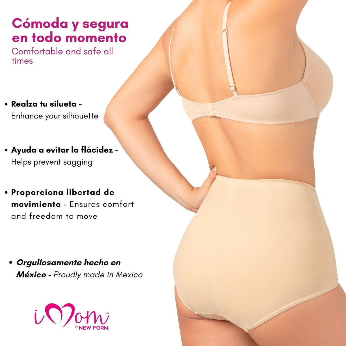 NEW FORM/ IMOM – Panty Faja Postparto Cesárea Vientre Ajustable. Modelo 1110 - Fajasymas