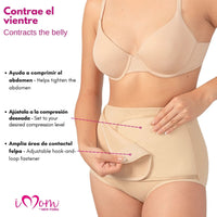 NEW FORM/ IMOM – Panty Faja Postparto Cesárea Vientre Ajustable. Modelo 1110 - Fajasymas
