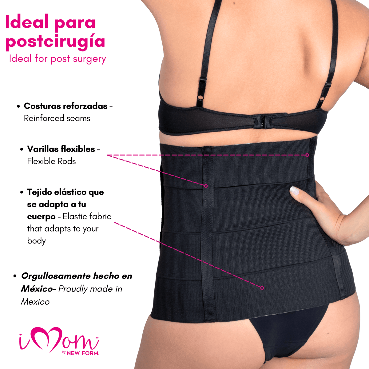 NEW FORM / IMOMS - Fajas Postparto 4B Corte Alto Lipoescultura Para Mujer. Modelo 1102 - Fajasymas