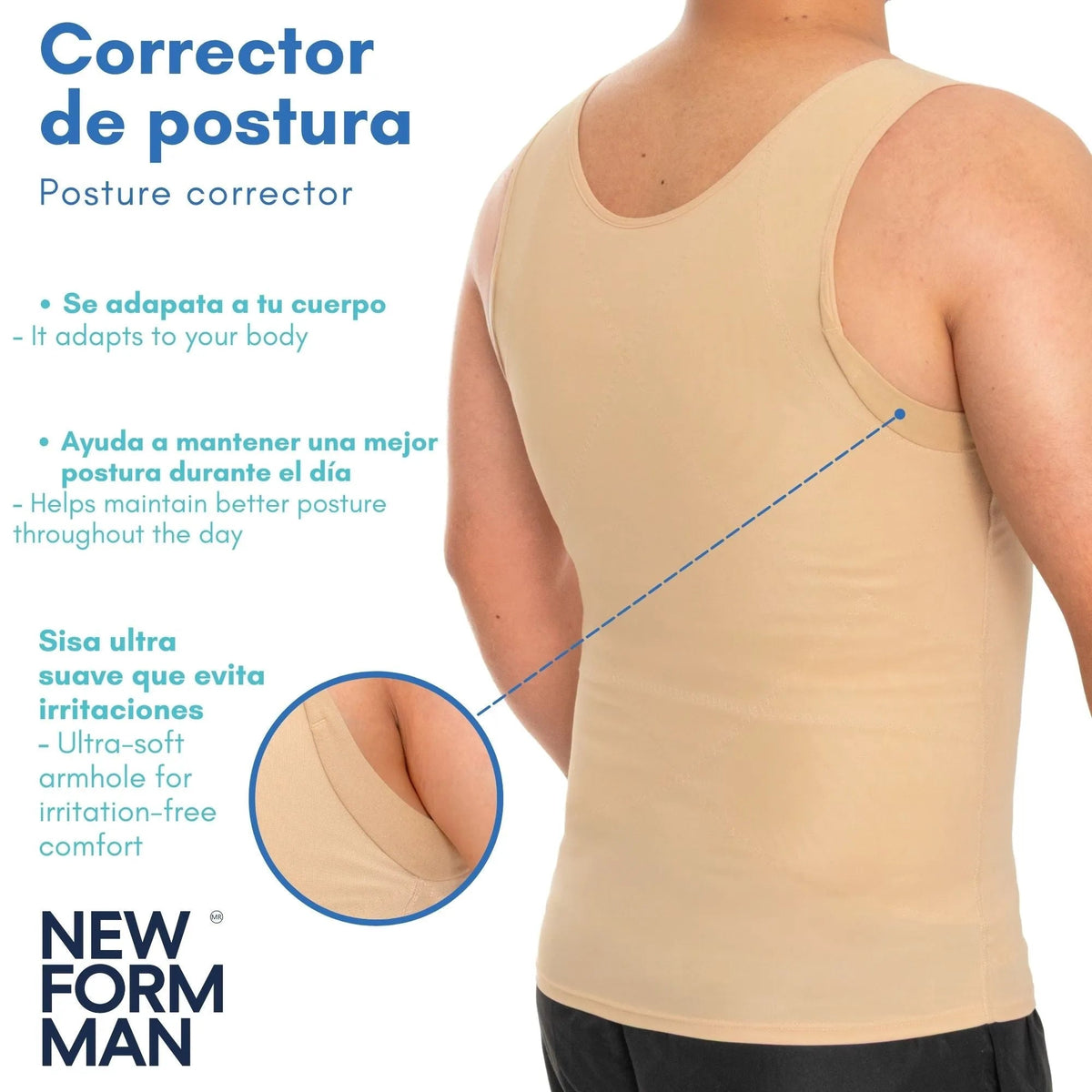 New Form Man – Camiseta Modeladora para Hombre - Fajasymas