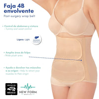 NEW FORM MEDICAL – Faja 4B Envolvente Doble Aleta. Modelo 877 - Fajasymas