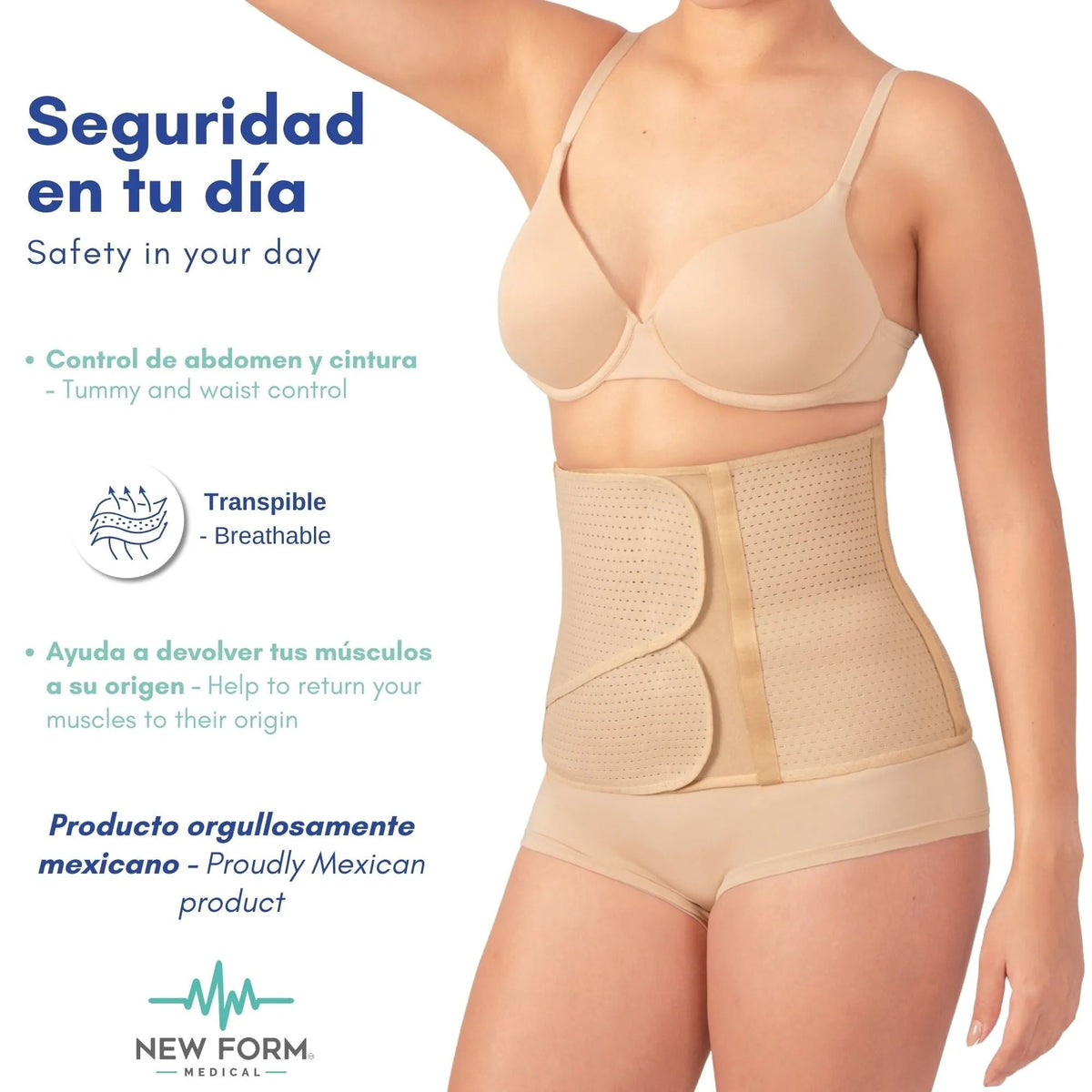 NEW FORM MEDICAL – Faja Ojal Envolvente con Doble Aleta. Modelo 886 - Fajasymas