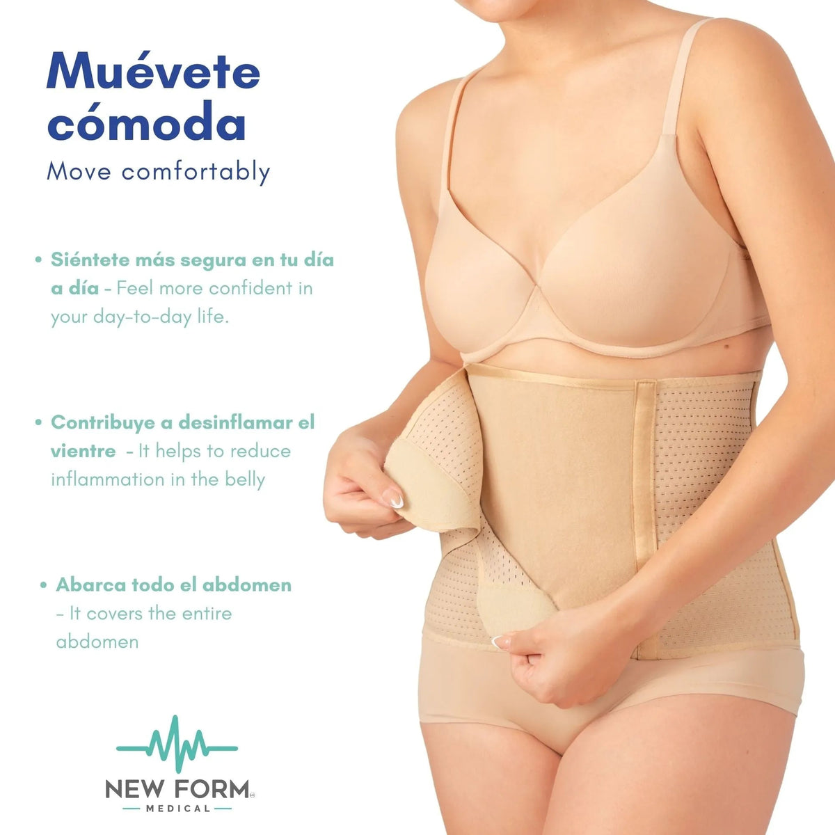 NEW FORM MEDICAL – Faja Ojal Envolvente con Doble Aleta. Modelo 886 - Fajasymas