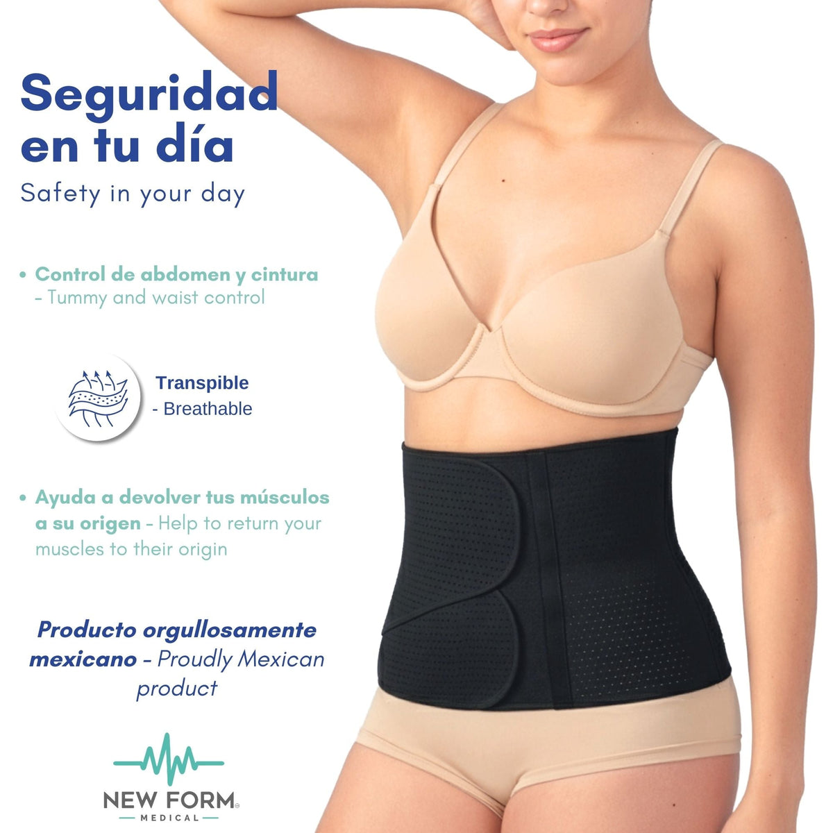 NEW FORM MEDICAL – Faja Ojal Envolvente con Doble Aleta. Modelo 886 - Fajasymas