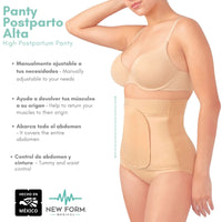 New Form Medical - Faja Postparto Alta Ajustable - Fajasymas