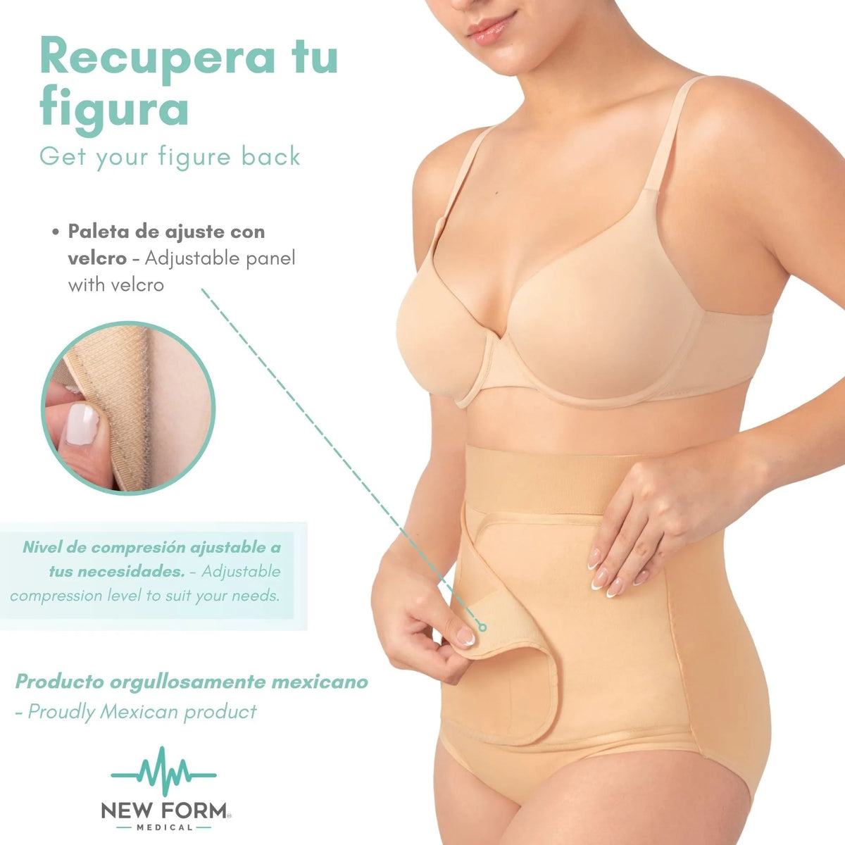 New Form Medical - Faja Postparto Alta Ajustable - Fajasymas