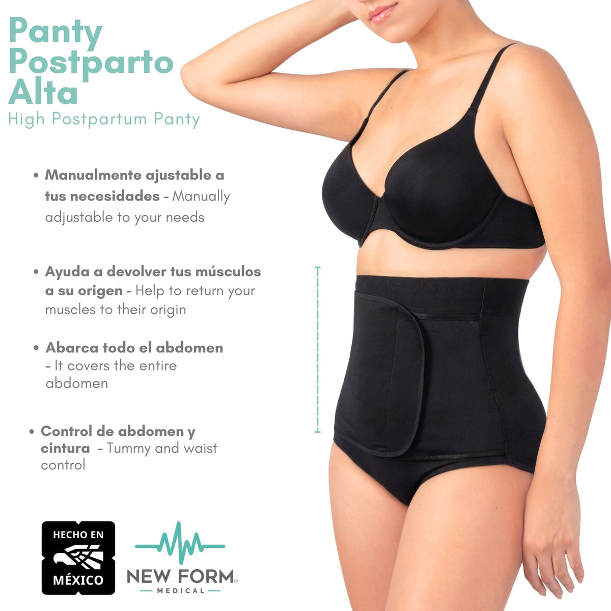 NEW FORM MEDICAL - Faja Postparto Alta Ajustable. Modelo 1835 - Fajasymas