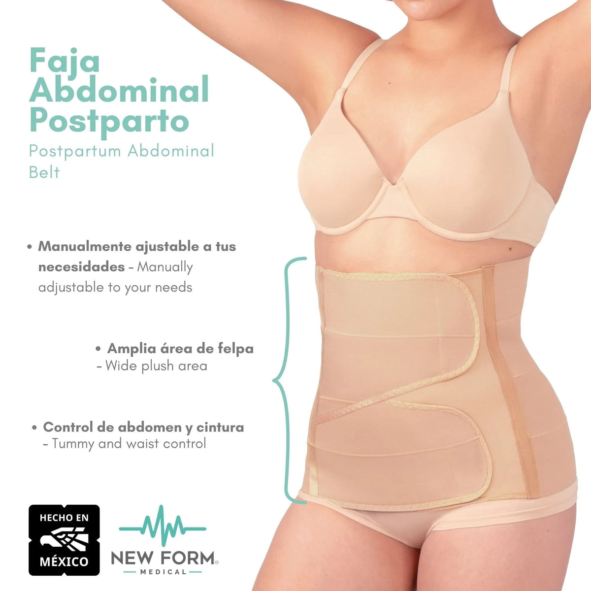 NEW FORM MEDICAL – Faja Postparto Doble Aleta Control de Abdomen. Modelo 1823 - Fajasymas
