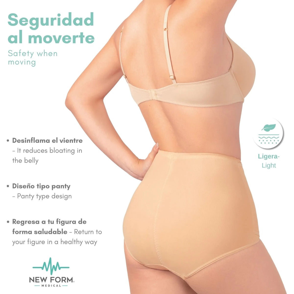 New Form Medical – Panty Postparto Corta Ajustable - Fajasymas